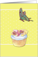 for Twins Illustrated Cupcake First Valentine card