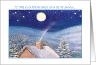 Illustrated Blue Moon First Valentine card