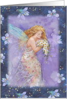 for Twins Illustrated Flower Fairy First Valentine card