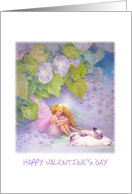 for Twins Illustrated Flower Fairy First Valentine card
