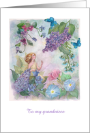 14 Birthday Great Niece Flower Fairy card