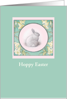 Hoppy Easter Whimsical Bunny Art Deco card