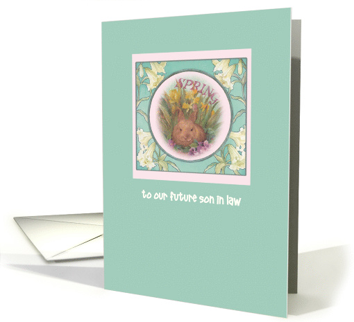Future Son in Law Illustrated Bunny & Lily card (1246402)