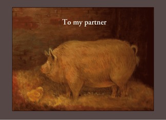 Gay Lesbian Whimsical Piggy with Chick