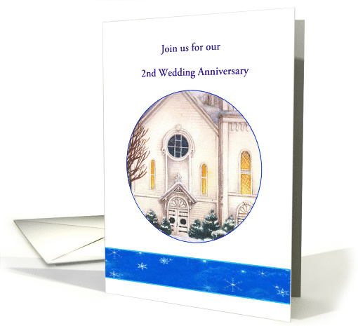 Illustrated Winter Anniversary Invite Year Specific card (1259444)