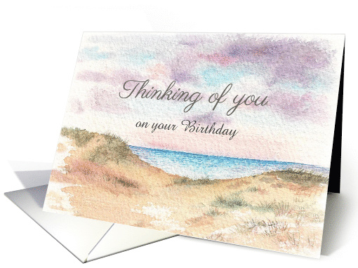 Ex Partner Custom Birthday Beach Watercolor card (1359486)