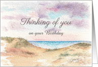 Ex Partner Custom Birthday Beach Watercolor card