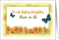 Daughter’s Bridal Shower Sunflower Butterfly card