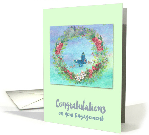 Daughter's Engagement Illustrated Wreath card (1404274)