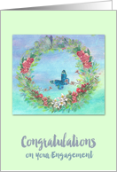 Daughter’s Engagement Illustrated Wreath card