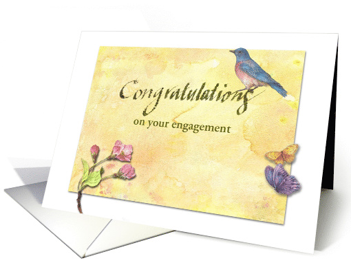 Daughter & Son in Law Engagement Nature Inspire card (1404588)