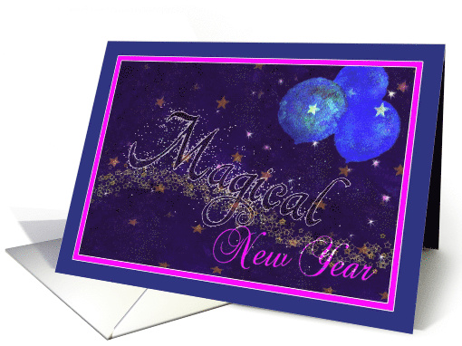 First New Year for Couple Balloons & Stars card (1420568)