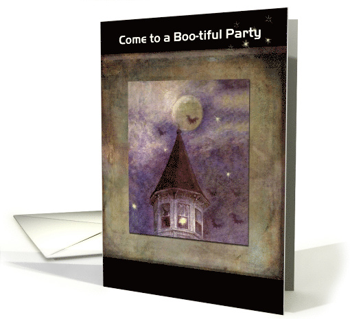 Boo-tiful Halloween Full Moon Party Invite card (1446488)