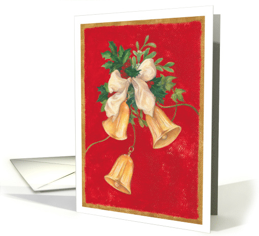 Illustrated Christmas Jingle Bells on Red card (1449762)