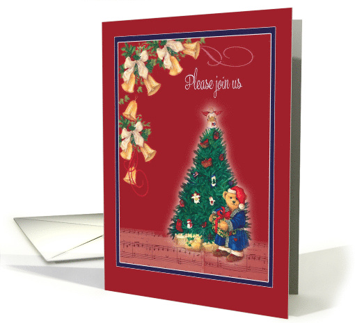 Christmas Invitation with Whimsical Xmas Bear card (1454122)