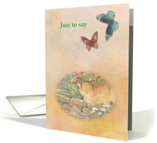 Just to Say Any Occasion Purr-fect Kitty Blank Inside card (1473808)