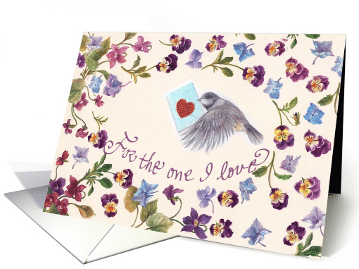 Valentine Special Delivery Pansy card (1521880)