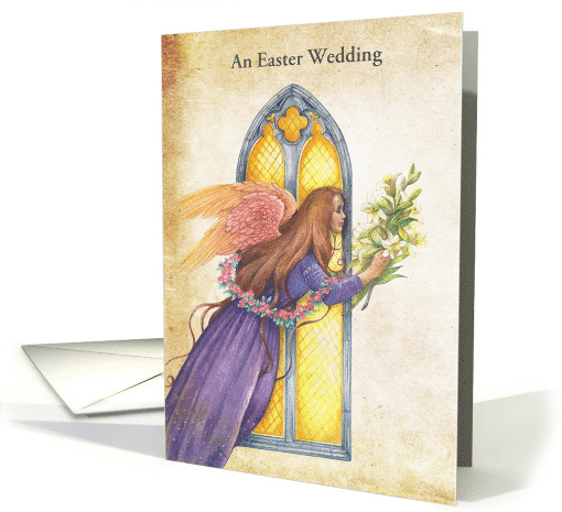 Easter Wedding Congrats with Angel card (1563026)