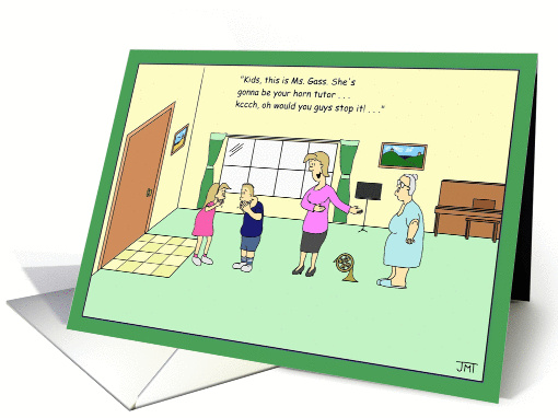Horn Tutor Birthday card (980827)