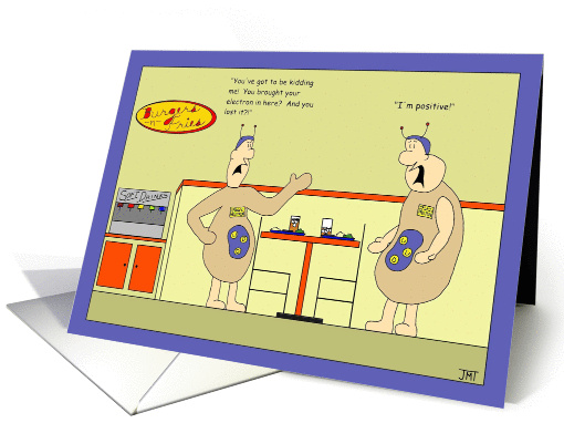 Proton Neutron Electron Birthday card (987139)