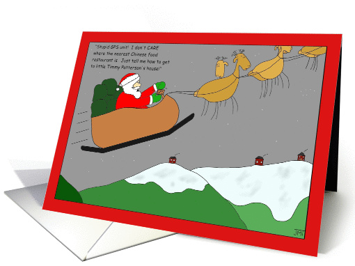 Santa's GPS Unit Christmas card (987291)