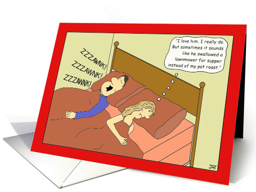 Snoring Husband Valentine's card (997137)