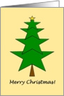 Christmas Star Tree (yellow background) card