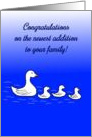 New Baby Congratulations with swans card