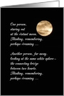 Missing You from Across the Miles Moon Poem card