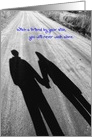 With a friend by your side, never walk alone - blank inside card