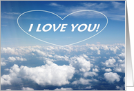 I Love You - clouds - Will you marry me? card