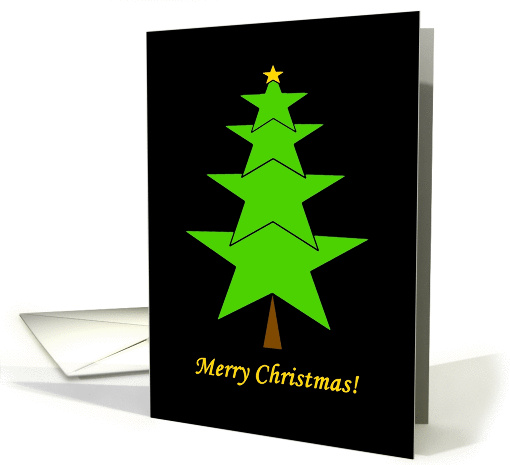 Christmas Star Tree (black background) card (1282316)
