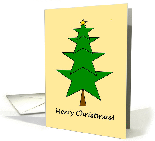 Christmas Star Tree (yellow background) card (1282752)