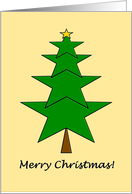 Christmas Star Tree (yellow background) card
