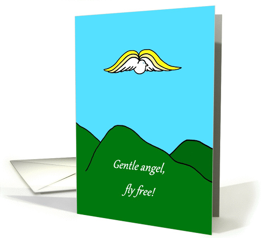 Dove in flight - Sympathy - Gentle angel, fly free card (1287860)