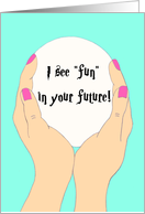 General Party Invitation - crystal ball - fun in your future card