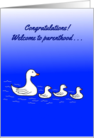 Welcome to Parenthood! - swans card