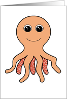 Cartoon octopus card