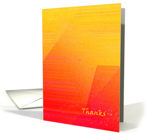 Sunset Bright Geometric Abstract - Thanks card (979549)