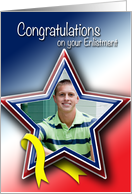 Photo Card Patriotic Congratulations on your Enlistment card