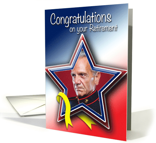 Photo Card Patriotic Congratulations on your Retirement card (1100104)