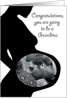 Photo Card Custom Expecting Congratulations Grandma card