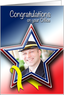 Photo Card Patriotic Congratulations on your Office card