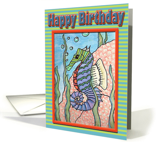 Seahorse Birthday card (970159)