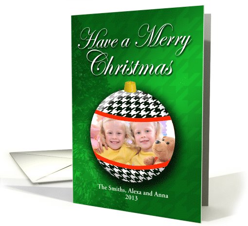 Photo Card Ornament Houndstooth card (973733)