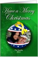 Photo Card Ornament Stars and Stripes card