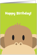 Monkey Birthday Card