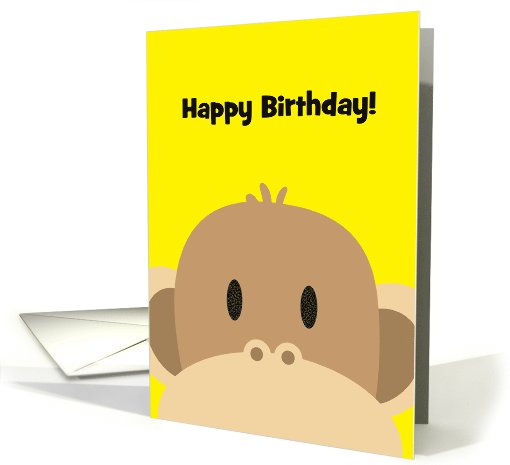 Monkey Birthday card (969969)