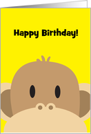 Monkey Birthday Card