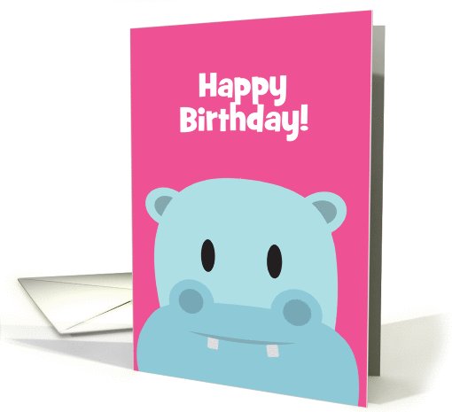 Hippo Birthday card (970013)